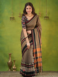 Narayanpet Grey Cotton Saree by Raag Varnam | Mercerized Finish With 2 Blouses Included