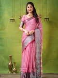 Raag Varnam Pink Narayanpet Mercerized Cotton Saree