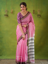 Narayanpet Pink Cotton Saree by Raag Varnam | Mercerized Finish With 2 Blouses Included