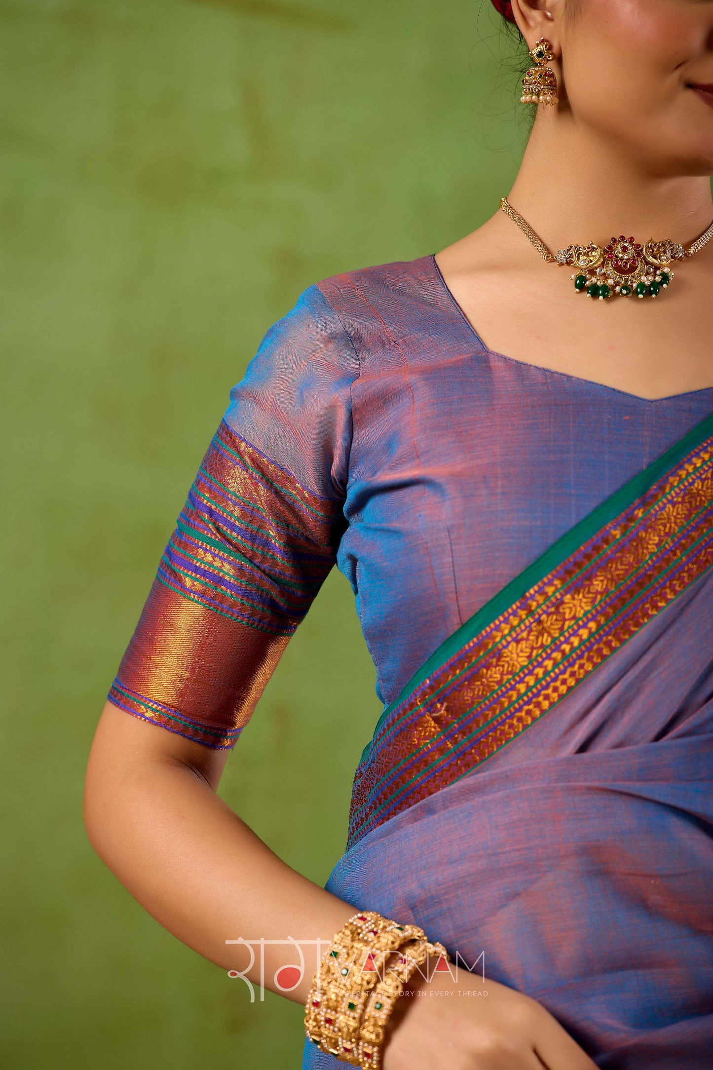 Raag Varnam Lavnder Narayanpet Mercerized Cotton Saree