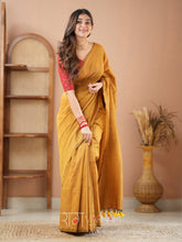 Raag Varnam Mustrad Handloom Cotton Saree With Designer Blouse