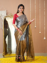Raag Varnam Gold & Silver Handloom Tissue Saree With Designer Blouse