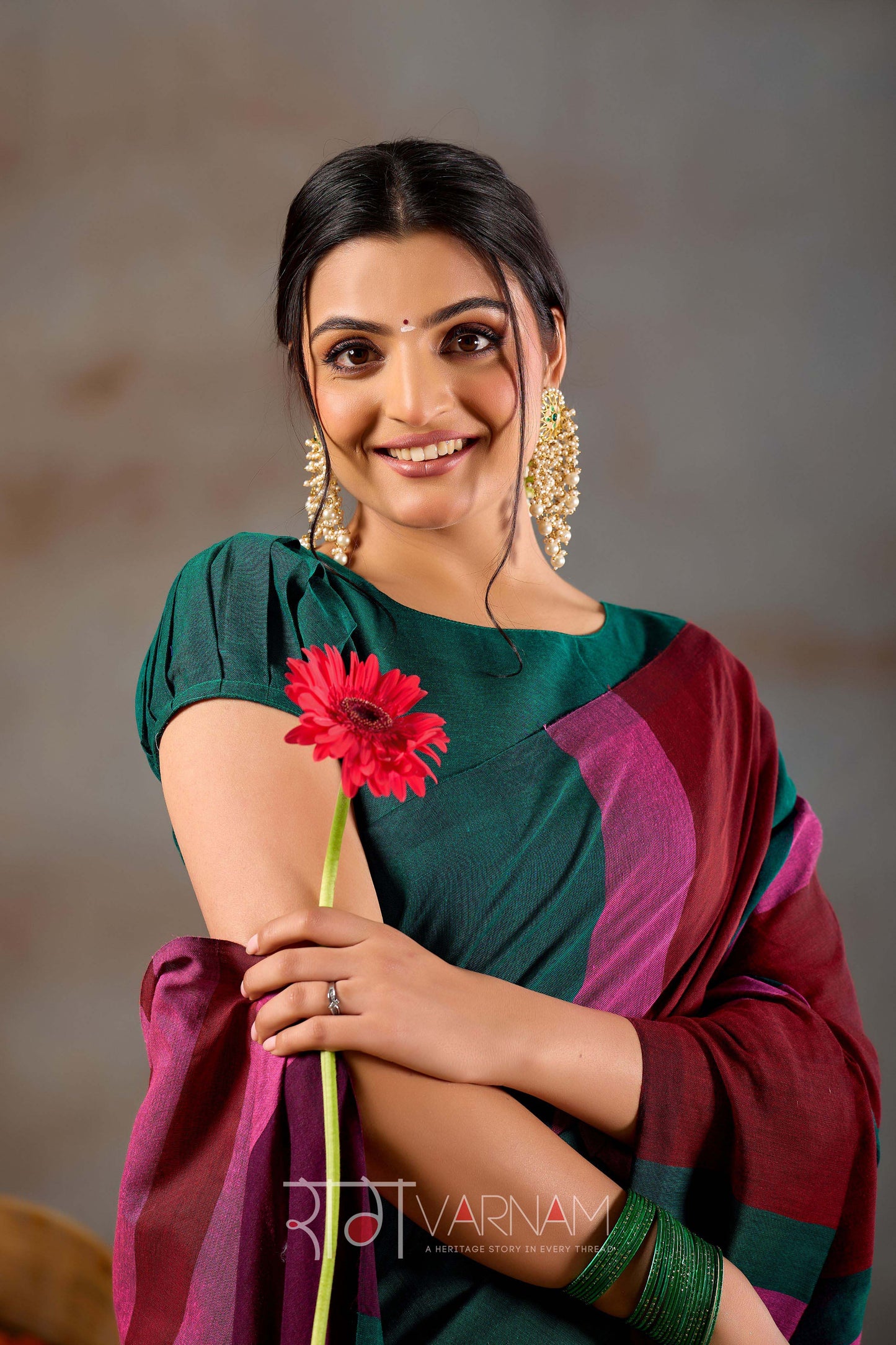 Raag Varnam Multi Handloom Khadi Cotton Saree