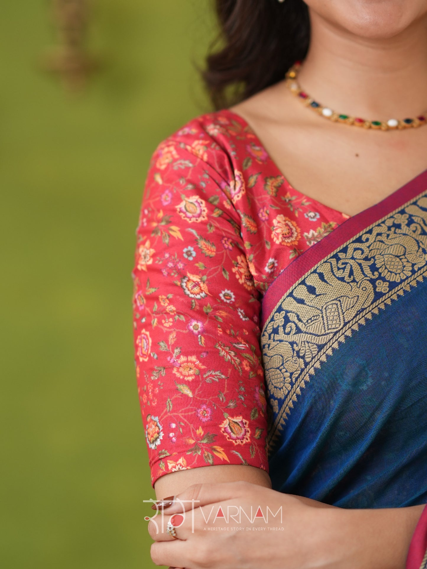 Narayanpet Rama Cotton Saree by Raag Varnam | Mercerized Finish With 2 Blouses Included