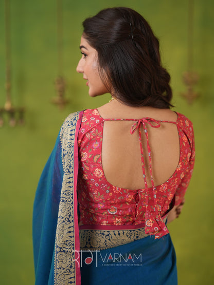 Narayanpet Rama Cotton Saree by Raag Varnam | Mercerized Finish With 2 Blouses Included