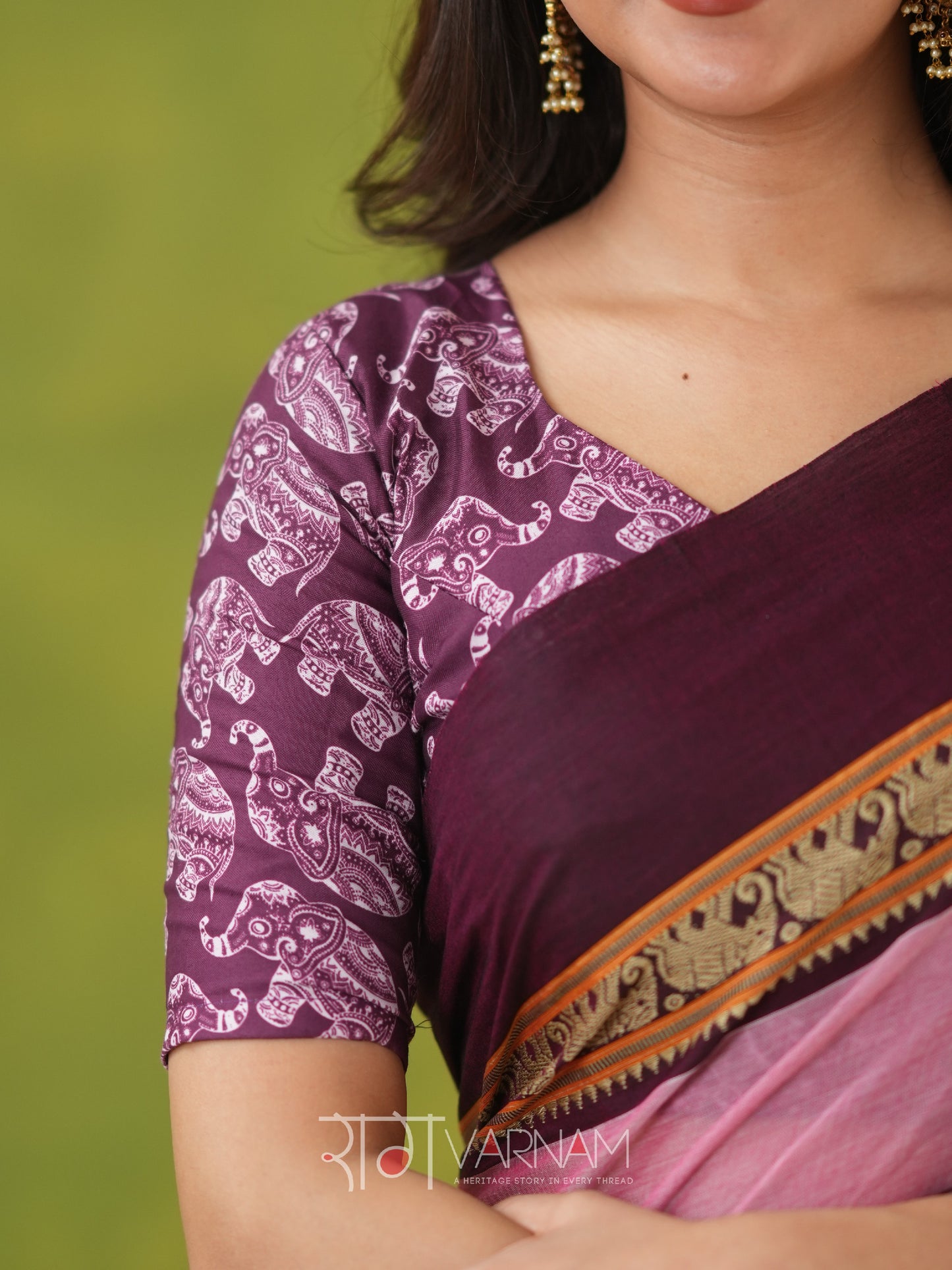 Narayanpet Pink Cotton Saree by Raag Varnam | Mercerized Finish With 2 Blouses Included