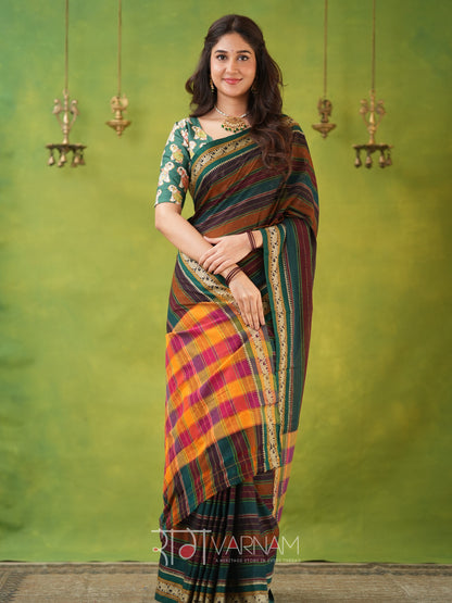 Narayanpet  Multi Cotton Saree by Raag Varnam | Mercerized Finish With 2 Blouses Included