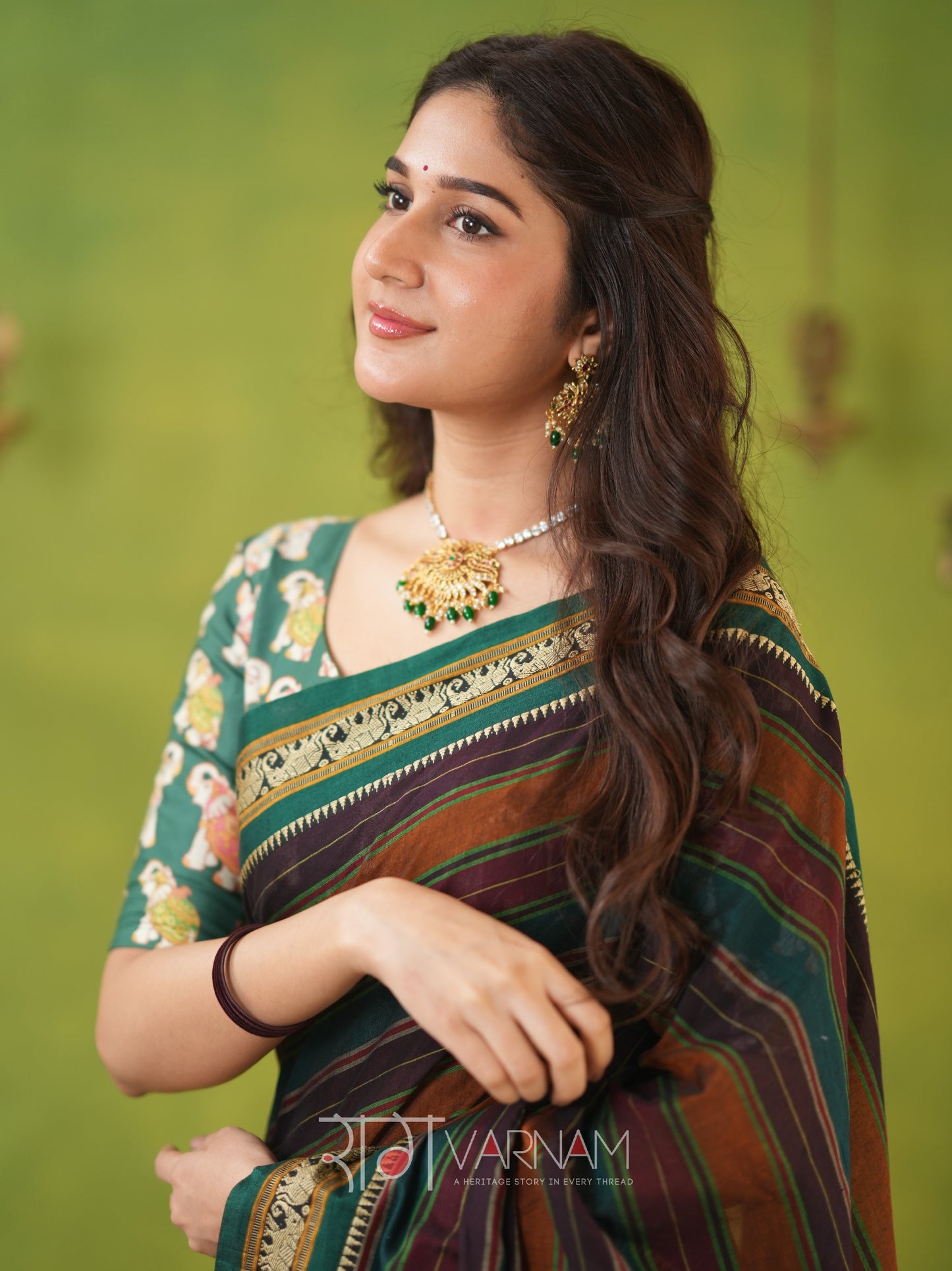 Narayanpet  Multi Cotton Saree by Raag Varnam | Mercerized Finish With 2 Blouses Included