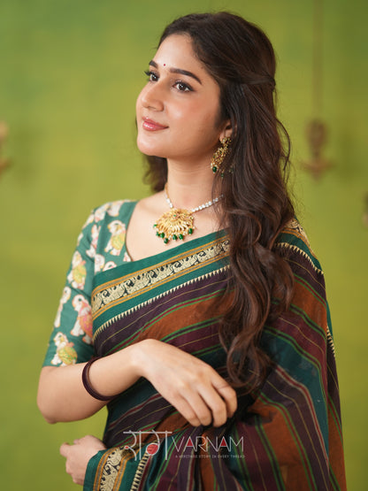 Narayanpet  Multi Cotton Saree by Raag Varnam | Mercerized Finish With 2 Blouses Included