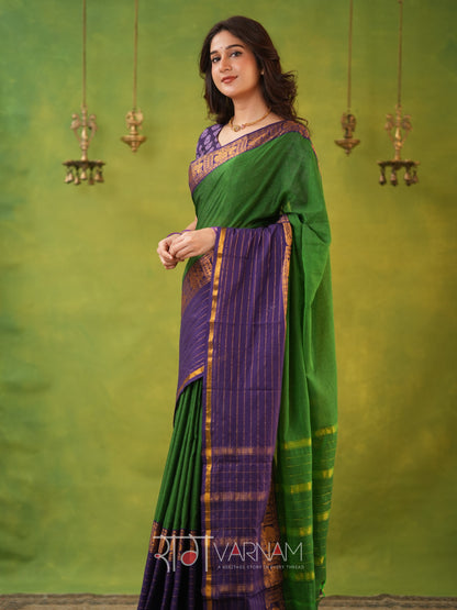 Narayanpet Cotton Saree by Raag Varnam | Mercerized Finish With 2 Blouses Included