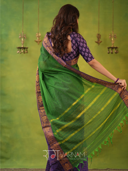 Narayanpet Cotton Saree by Raag Varnam | Mercerized Finish With 2 Blouses Included