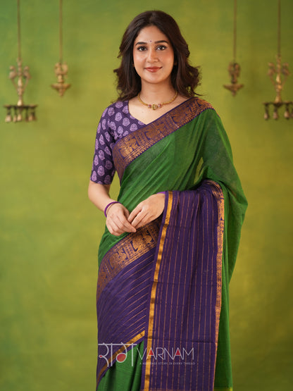 Narayanpet Cotton Saree by Raag Varnam | Mercerized Finish With 2 Blouses Included