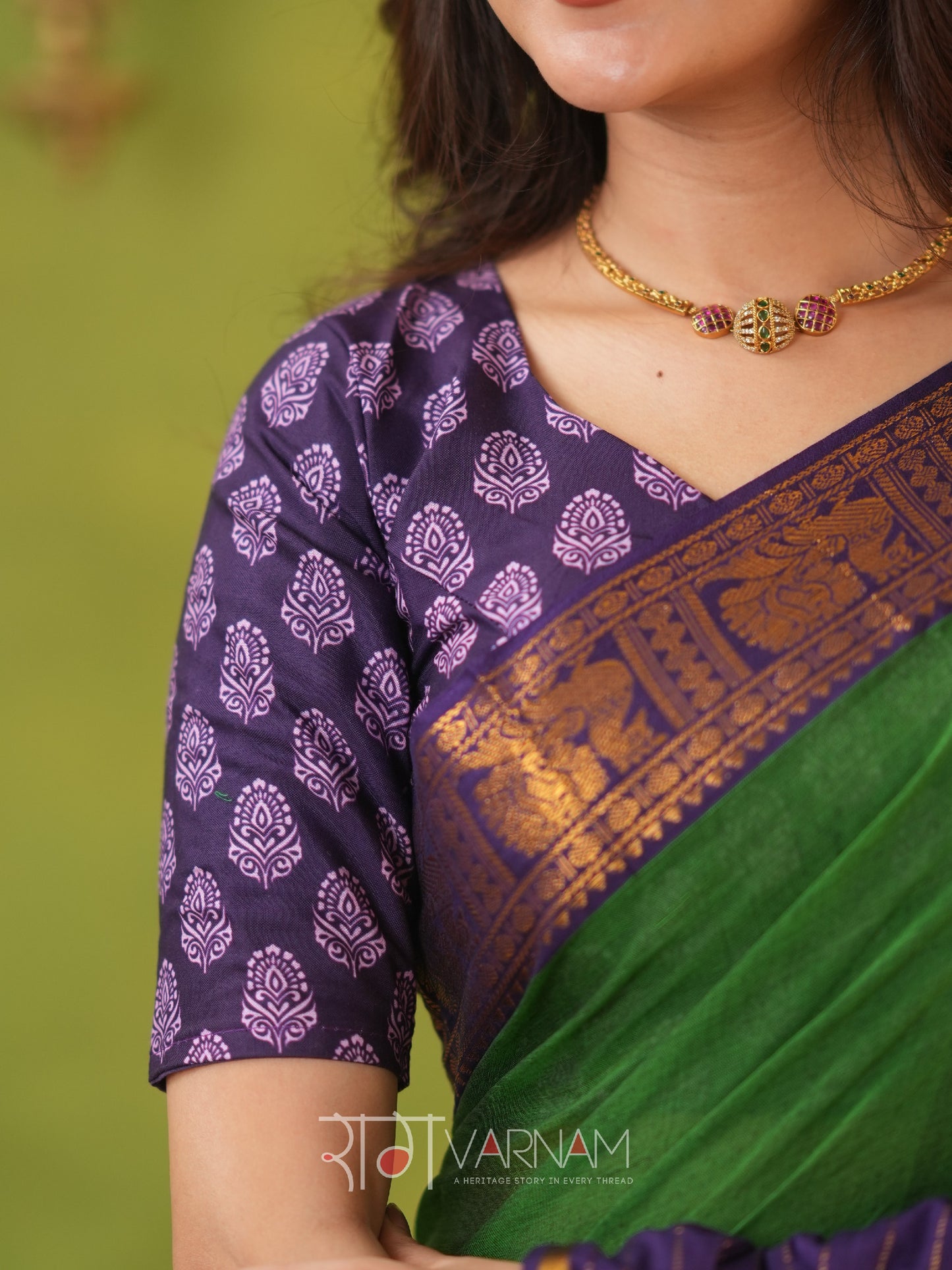 Narayanpet Cotton Saree by Raag Varnam | Mercerized Finish With 2 Blouses Included