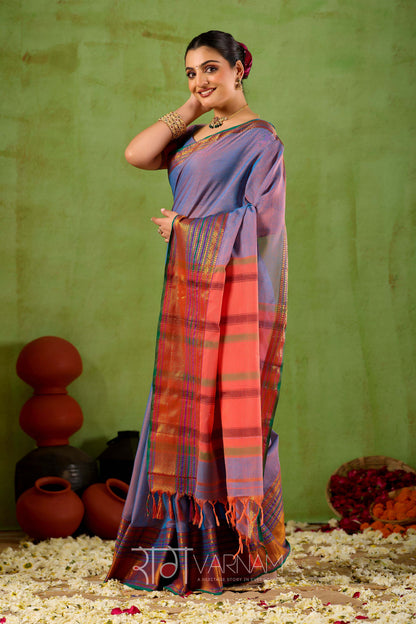 Raag Varnam Lavnder Narayanpet Mercerized Cotton Saree