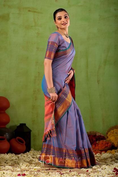 Raag Varnam Lavnder Narayanpet Mercerized Cotton Saree