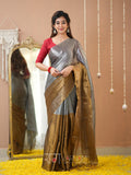 Raag Varnam Gold & Silver Handloom Tissue Saree With Designer Blouse