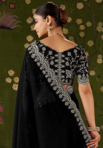 Rangoli Silk Saree with Embroidered Designer Blouse Piece