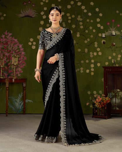 Rangoli Silk Saree with Embroidered Designer Blouse Piece