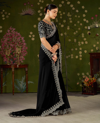 Rangoli Silk Saree with Embroidered Designer Blouse Piece