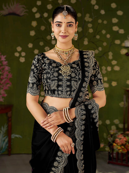 Rangoli Silk Saree with Embroidered Designer Blouse Piece