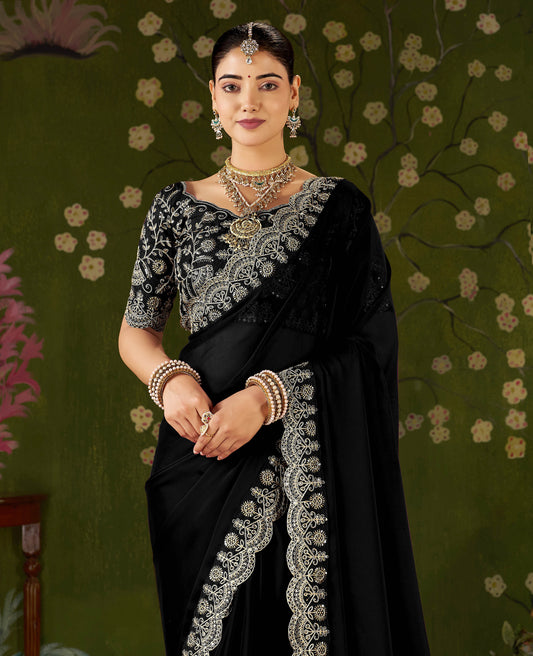 Rangoli Silk Saree with Embroidered Designer Blouse Piece