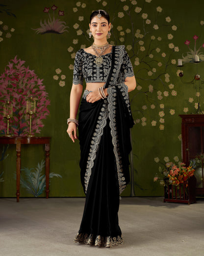 Rangoli Silk Saree with Embroidered Designer Blouse Piece