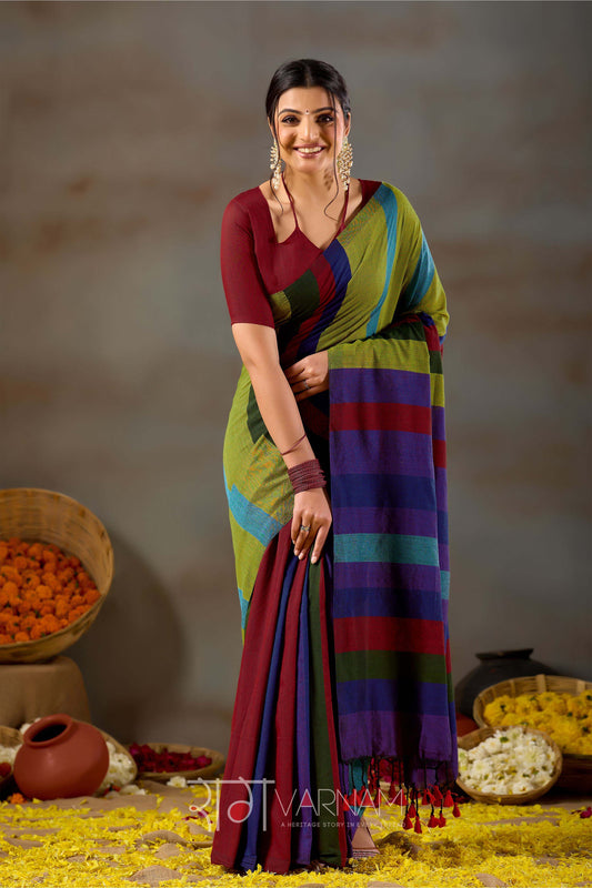 Raag Varnam Gold Handloom Khadi Cotton Saree