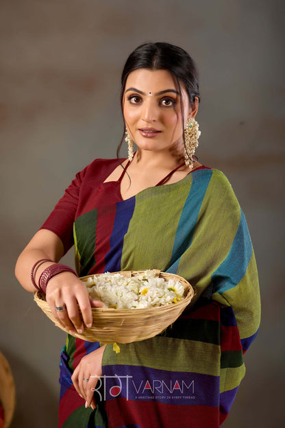 Raag Varnam Gold Handloom Khadi Cotton Saree