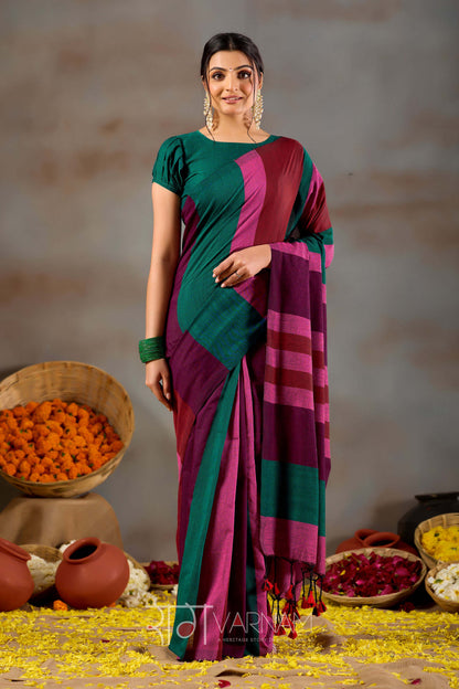 Raag Varnam Multi Handloom Khadi Cotton Saree