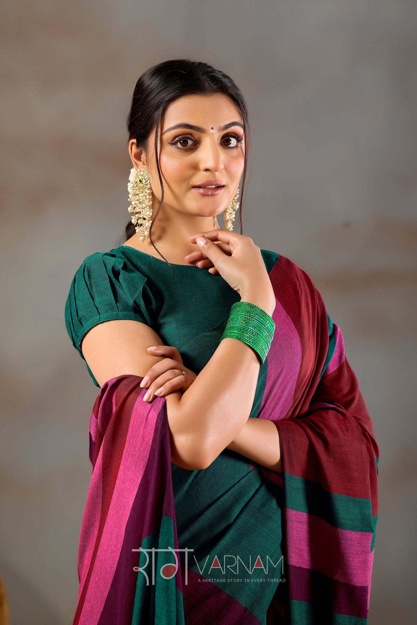 Raag Varnam Multi Handloom Khadi Cotton Saree