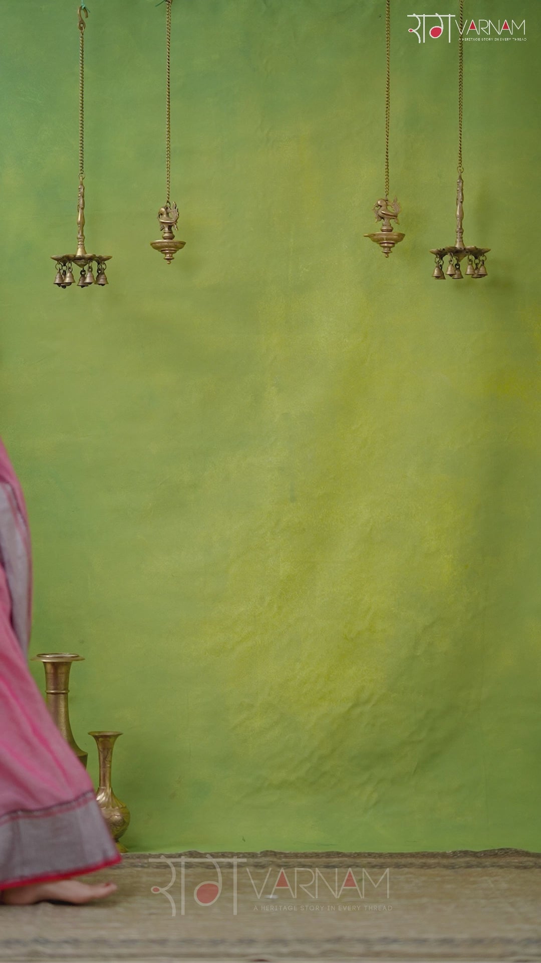 Raag Varnam Pink Narayanpet Mercerized Cotton Saree