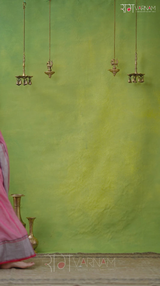 Raag Varnam Pink Narayanpet Mercerized Cotton Saree