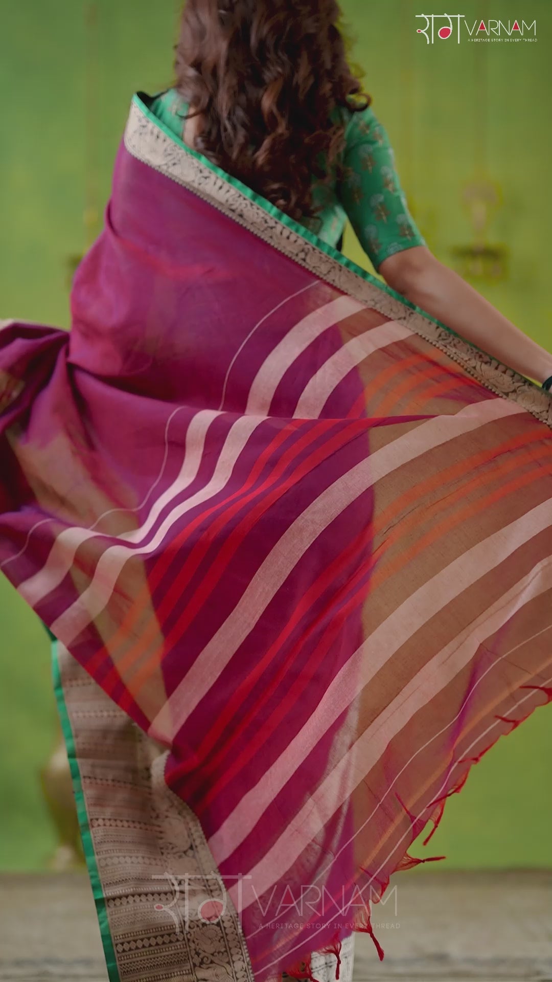 Narayanpet Pink Cotton Saree by Raag Varnam | Mercerized Finish With 2 Blouses Included