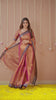 Raag Varnam Brown Handloom Tissue Saree With Designer Blouse