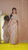 Raag Varnam Beige Handloom Tissue Saree With Designer Blouse