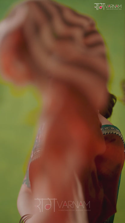 Narayanpet Brown Cotton Saree by Raag Varnam | Mercerized Finish With 2 Blouses Included