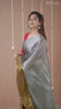 Raag Varnam Gold & Silver Handloom Tissue Saree With Designer Blouse